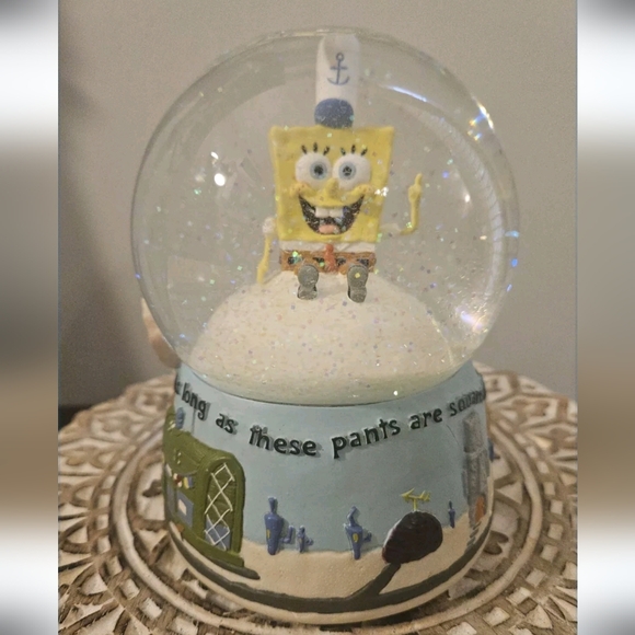 2003 Sponge Bob snow globe music box - Picture 1 of 10